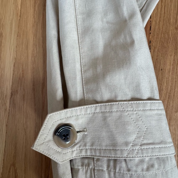 Mango Beige Women's Fluid Tencel Double Breasted Trench Coat - Picture 6 of 9